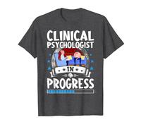 Clinical Psychologist in Progress Trainee Student T-Shirt, Men, Dark Heather Grey, 4X-Large