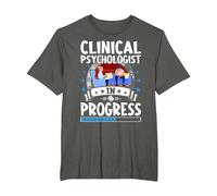 Clinical Psychologist in Progress Trainee Student T-Shirt, Men's Big and Tall, Asphalt Grey, 3X Tall
