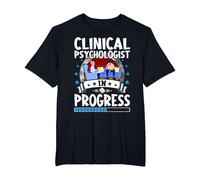 Clinical Psychologist in Progress Trainee Student T-Shirt, Men's Big and Tall, Black, 5X Tall