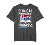 Clinical Psychologist in Progress Trainee Student T-Shirt, Men's Big and Tall, Dark Heather Grey, 3X Tall