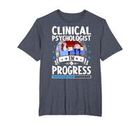 Clinical Psychologist in Progress Trainee Student T-Shirt, Men's Big and Tall, Heather Blue, 3X Tall