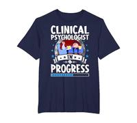 Clinical Psychologist in Progress Trainee Student T-Shirt, Men's Big and Tall, Navy Blue, 3X Tall