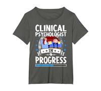 Clinical Psychologist in Progress Trainee Student T-Shirt, Women's Plus, Asphalt Grey, 1X