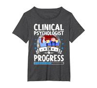 Clinical Psychologist in Progress Trainee Student T-Shirt, Women's Plus, Dark Heather Grey, 6X