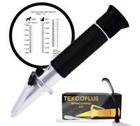 Clinical Refractometer,Tri-Scale-Serum Protein 2-14g/dl,Urine specific gravity 1.000-1.060SG For Veterinary Cat,Dog,Cow,Horse,Sheep, w/EXTRA LED light and pipettes