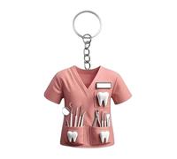 Clinical Staff Appreciation Gift Acrylic Key Chain Detailed Uniform Design Compact Size Acrylic Nurse Keychain for Keys or Backpacks, フリーサイズ