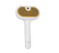 Clinically Proven Pet Steam Brush - 3-in-1 Spray/Massage/Hair Removal, 200-Spoke Cloud Care & Fast Charging (Pet Visible Yellow)