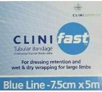 clinifast Tubular Bandage 7.5cm x 5m Long Blue line