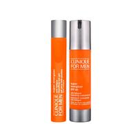 Clinique - Bundles Duo: Mens Super Energizer Depuffing Eye Gel 15ml / 0.5 fl.oz. & Super Energizer SPF40 48ml / 1.6 fl.oz. for Men