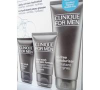 CLINIQUE FOR MEN Gift Set 100ml Oil-Free Moisturizer + Face Wash 50ml + Scrub