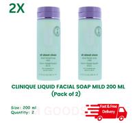 CLINIQUE LIQUID FACIAL SOAP MILD 200 ML - NEW (Pack of 2)