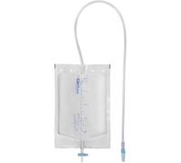 CliniSure 2L Sterile Night Urine Drainage Bags, 10 Pack, T-Tap, Leak Free | Universal Ridged Connector and Non-Return Valve to Stop Backflow. Soft Tubing for Indwelling or Intermittent Catheters.