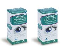 Clinitas 0.2% Soothe Eye Drops for Dry Eye. Suitable for Contact Lens wearers and Preservative Free for The Relief of Dry and Gritty Eyes 10ml Multi use Bottle (Pack of 2)