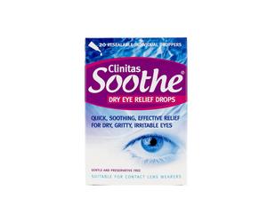 Clinitas Soothe, 20*0.5ml Re-sealable Vials, Eye Drops, Preservative Free