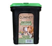 Clinivet 30L/15kg Airtight Pet Food Storage Container with Scoop and Flip-Top Lock - Perfect for Dog and Cat Food, Treats, and Supplies - Durable Plastic Bin for Long-Lasting Freshness