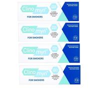 Clinomyn Anti-Stain Fluoride Toothpaste for Smokers, White, Mint, 4 ml, Pack of 4