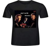 CLINSIS Eddie Cochran Singin to My Baby Graphic T Shirts Men Black S