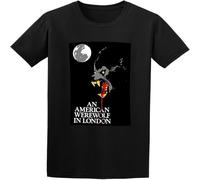 CLINSIS Men's an American Werewolf in London Horror Movie O Neck Cotton T Shirt Black 3XL