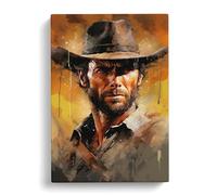 Clint Eastwood Action Canvas Wall Art Print 30x20 Inch