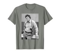 Clint Eastwood As Dirty Harry Magnum Force by Julian Wasser T-Shirt, Men, Olive Heather, Small