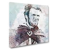 Clint Eastwood Canvas Wall Art Print 14x14 Inch