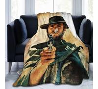 Clint Eastwood Flannel Fleece Throw Blanket Queen Size All Season Super Soft Cozy Blanket for Bed or Couch