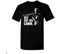 Clint Eastwood Men T Shirt Gran Torino Get Off My Lawn Movie Mens Tee Legend Black