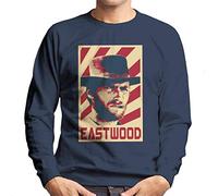 Clint Eastwood Retro Propaganda Men's Sweatshirt Navy Blue
