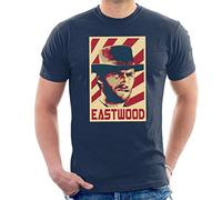 Clint Eastwood Retro Propaganda Men's T-Shirt Navy Blue