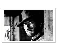 CLINT EASTWOOD Signed 6X4 Inch Photo Print Pre Printed Signature THE GOOD, THE BAD, THE UGLY Autograph Gift
