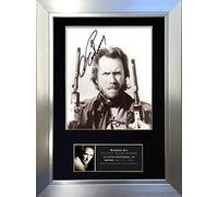CLINT EASTWOOD Signed Autograph Mounted Photo Reproduction PRINT A4 Very Rare (297 x 210mm) #5 (Silver Frame)