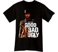 Clint Eastwood The Good The Bad The Ugly Western Cow Movie Black T-Shirt Tee Clothing Tee Shirt O Neck Tee