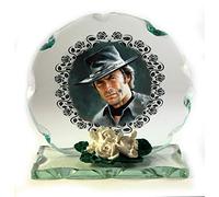 Clint Eastwood, Westerns Movie Star, Fistful Of Dollars, Dirty Harry, Cut Glass Round Plaque, Special Occasion Limited Edition