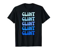 Clint Retro Name Stack Design T-Shirt