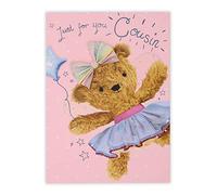 Clintons: Bear With Star Balloon Cousin Birthday Card 127x178mm 1149733 multi