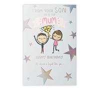 Clintons: Boy & Mum With Trophy Mum Birthday Card 149x229mm 1167222 multi