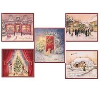 Clintons: Christmas Cards, Traditional Multi Design Box, Pack of 10, 5 Designs, Xmas Cards Multi-Pack, 200 x 230, 1180986