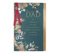 Clintons: Dad Robin And Foliage Christmas Card, Multi-Colour, 171 x 260, 1181363