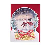 Clintons Greeting Card: Granny & Grandad Snowglobe Christmas Card, Multi-Colour, 155 x 201