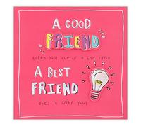 Clintons: Humour Text On Pink, Friend, Birthday Card, 159x159mm 1163890 multi