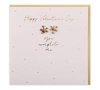 Clintons: Jigsaw Piece Valentine's Card, Valentine Card, Valentines Day Card, You Complete Me., Girlfriend, Boyfriend, Partner, One I love, 159x159mm