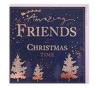 Clintons: Lettering & Trees Friends Christmas Card, Multi-Colour, 192 x 192, 1171413