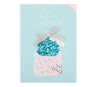 Clintons Simply Present Stack Auntie Birthday Card 127x178mm 1149153 multi