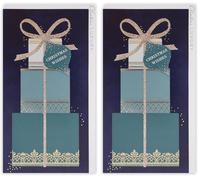 Clintons: Stacked Presents Money Holder Christmas Card,Multi-Colour,101 x 190,1171398 (Pack of 2)