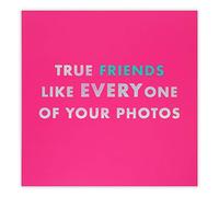 Clintons: True Friends Words on Hot Pink Birthday Card for Her, Female Birthday Card, Birthday Card for Good Friend, 159x159mm, multi-color, 1153427