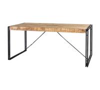 clio industrial large wooden dining table in oak