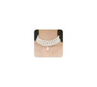 Cliory Baroque Pearl Pendant Necklace Gold Pearl Necklace Vintage Layered Pearl Necklace Dainty Pearl Necklaces Jewelry for Women