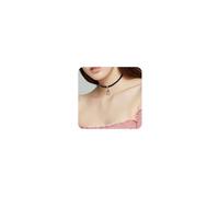Cliory Black Moon Star Necklace Leather Choker Necklace Rhinestone Moon Necklace Jewelry for Women