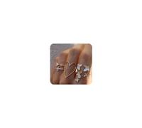 Cliory Boho Rings Set Rhinestone Finger Rings Adjustable Crystal Knuckle Ring Vintage Knuckle Rings Jewelry for Women 5PCS