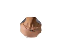 Cliory Boho Vintage Choker Necklace Brown Leather Choker Necklace Turquoise Pendant Necklaces for women